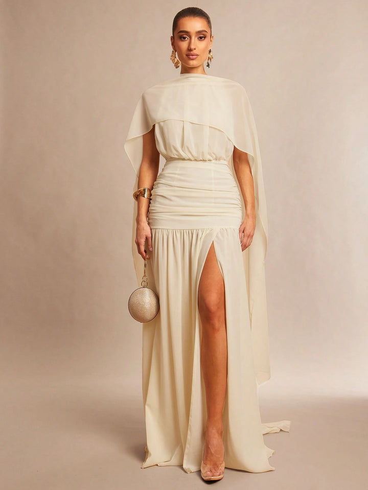 Rochie maxi SHEIN, crem