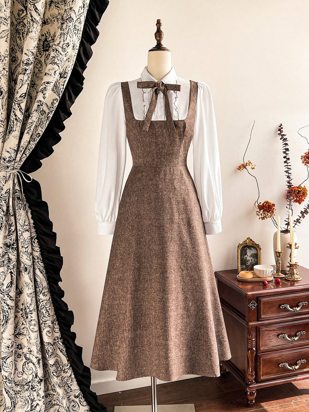 Rochie midi SHEIN, maro