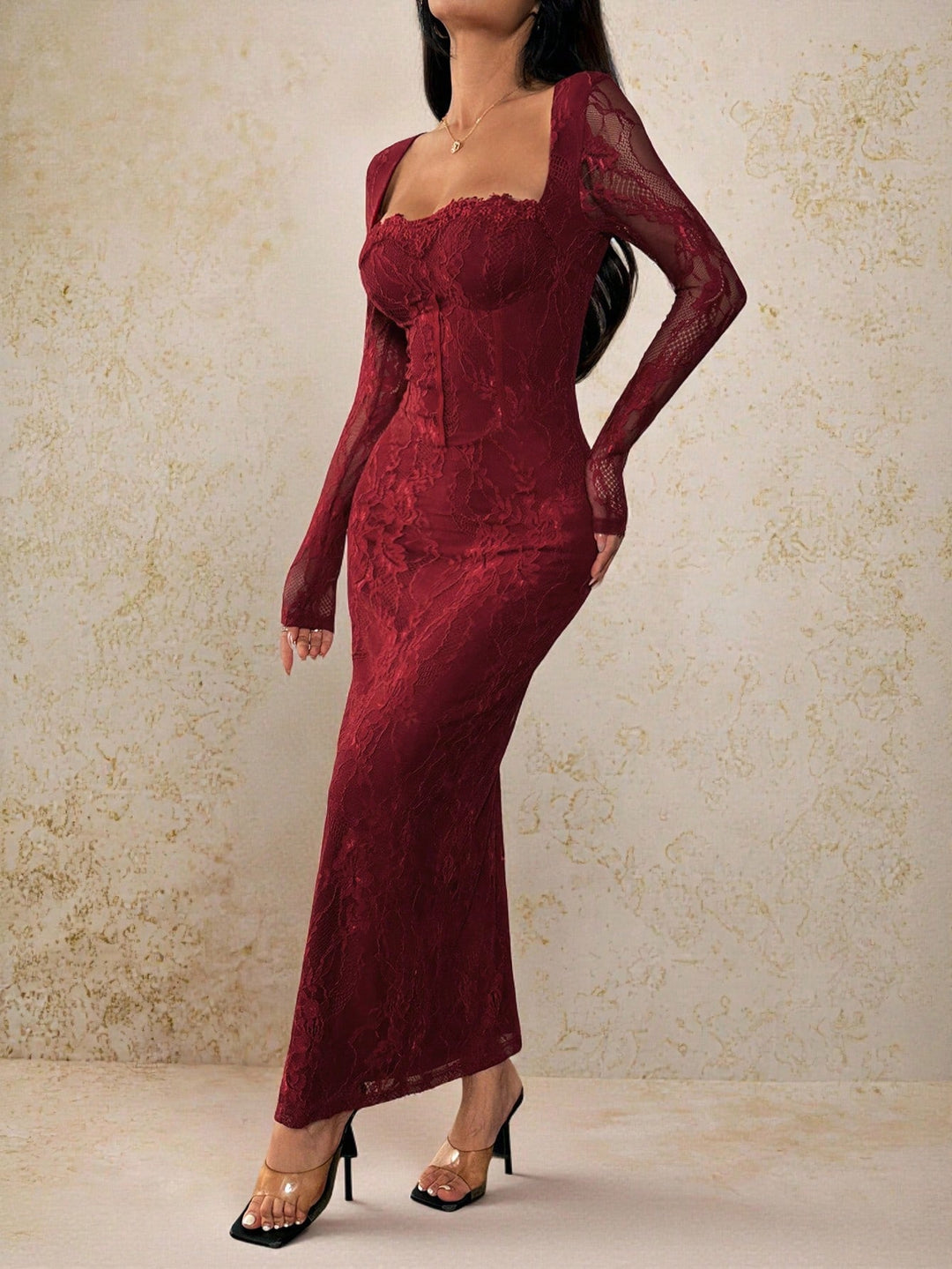 Rochie maxi SHEIN, vișiniu