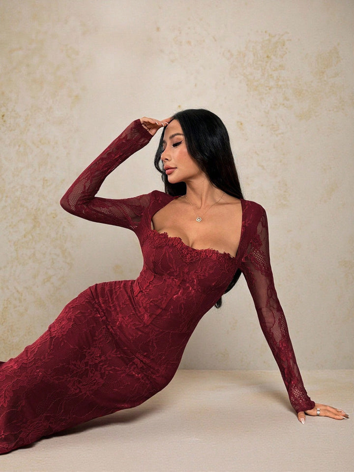 Rochie maxi SHEIN, vișiniu