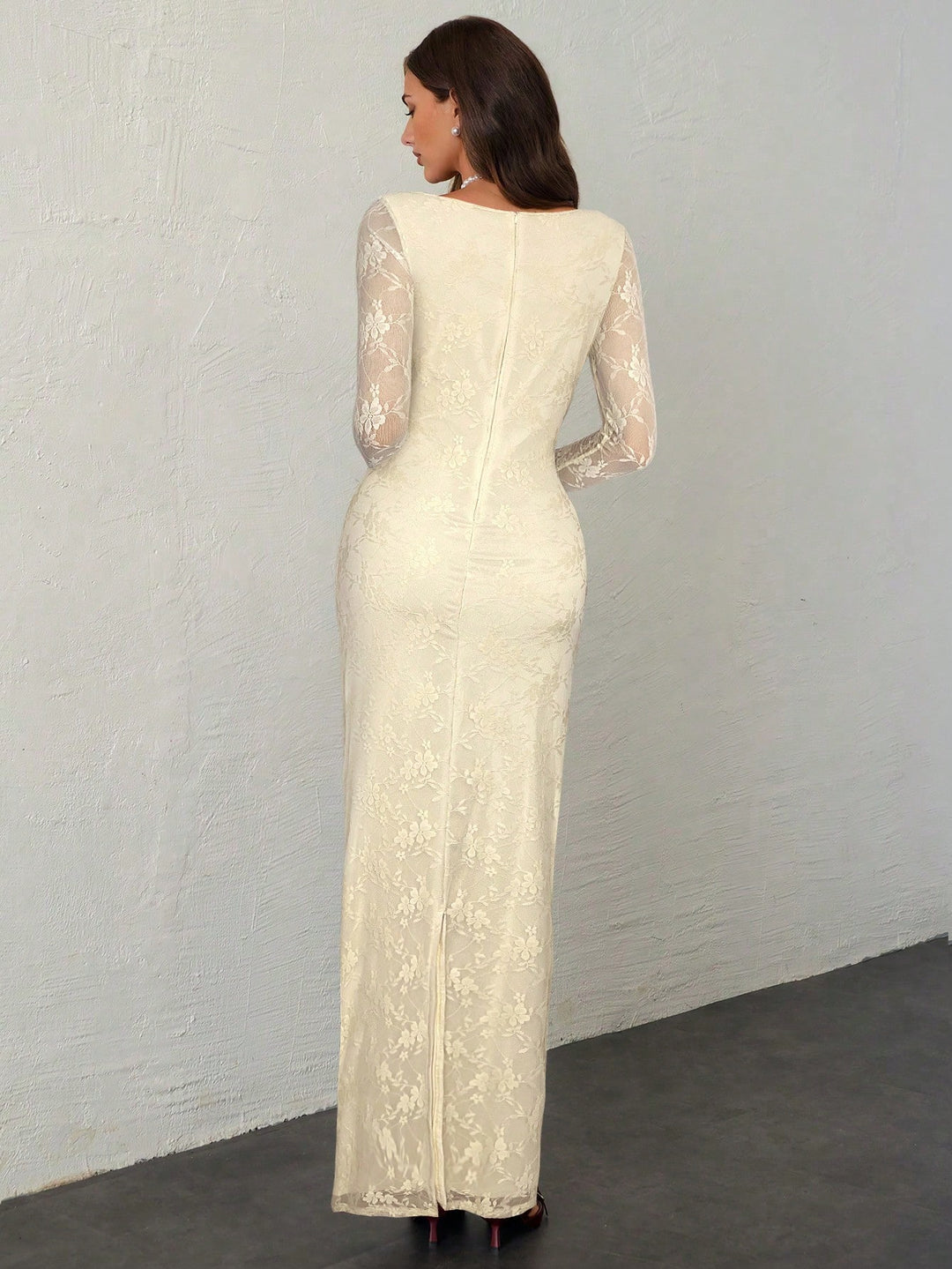 SHEIN maxi ruha, bézs