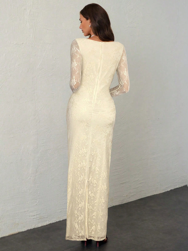 Rochie maxi SHEIN, bej