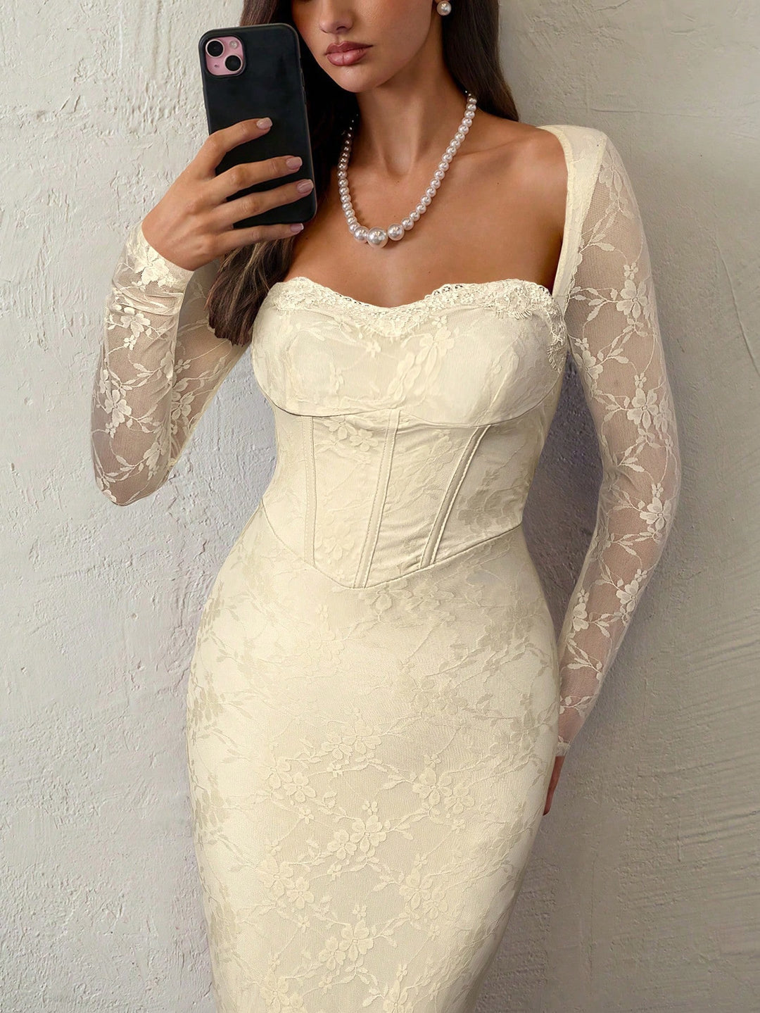 Rochie maxi SHEIN, bej