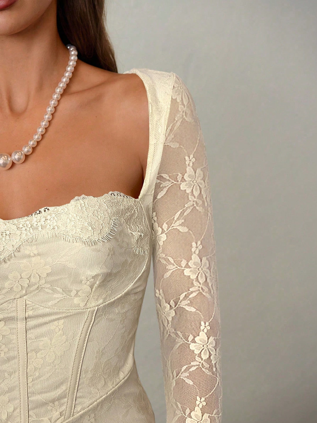 SHEIN maxi ruha, bézs