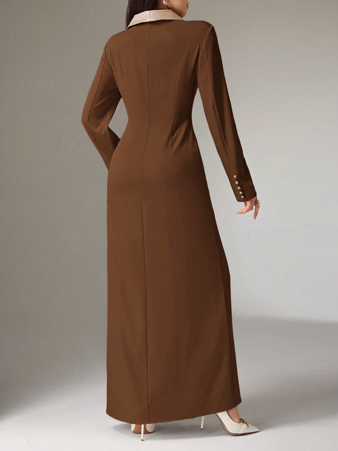 Rochie maxi SHEIN, maro