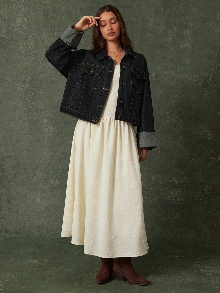 Jachetă denim SHEIN, albastru
