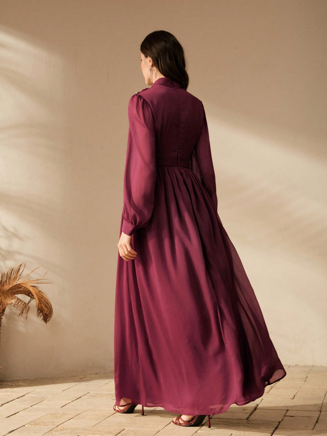 Rochie maxi SHEIN, vișiniu