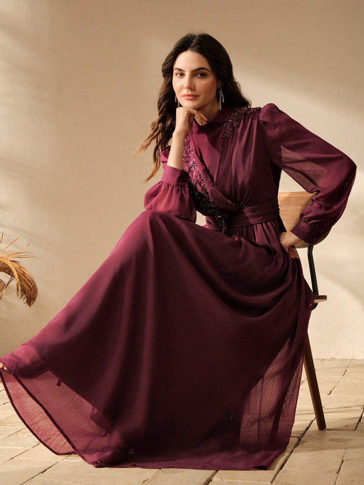 Rochie maxi SHEIN, vișiniu
