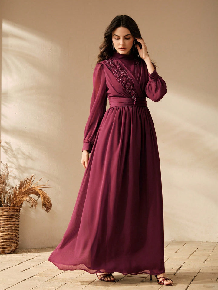 Rochie maxi SHEIN, vișiniu