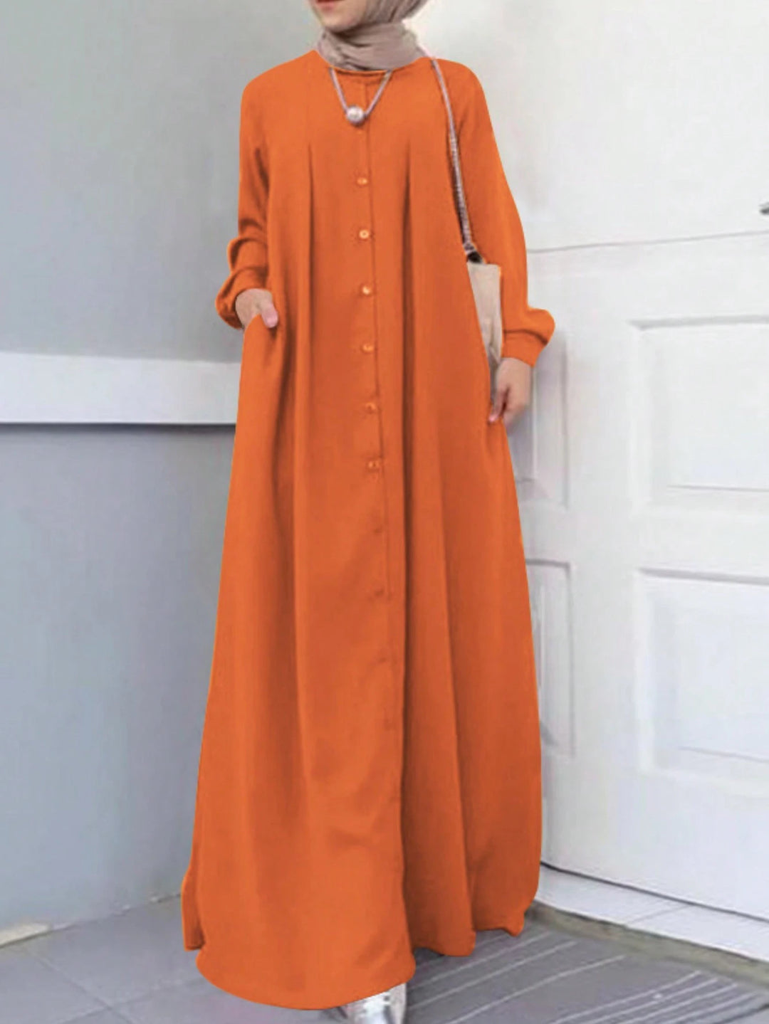 Rochie maxi SHEIN, portocaliu