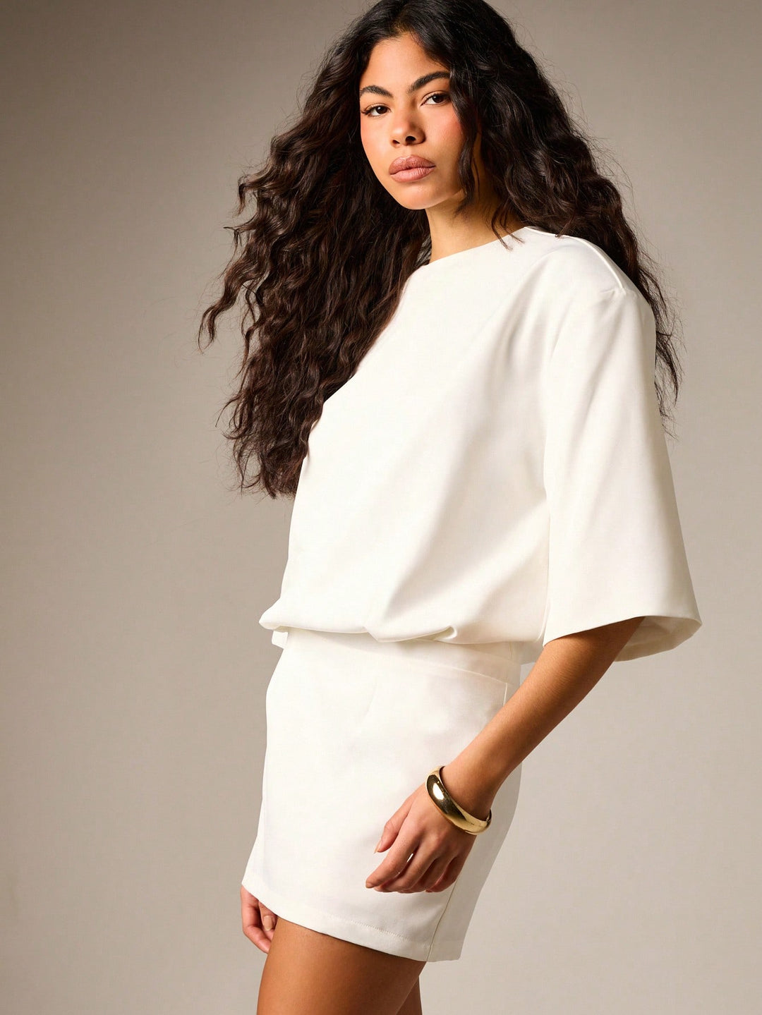 Rochie mini SHEIN, alb