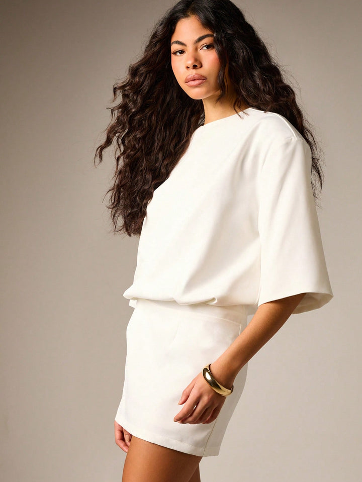 Rochie mini SHEIN, alb