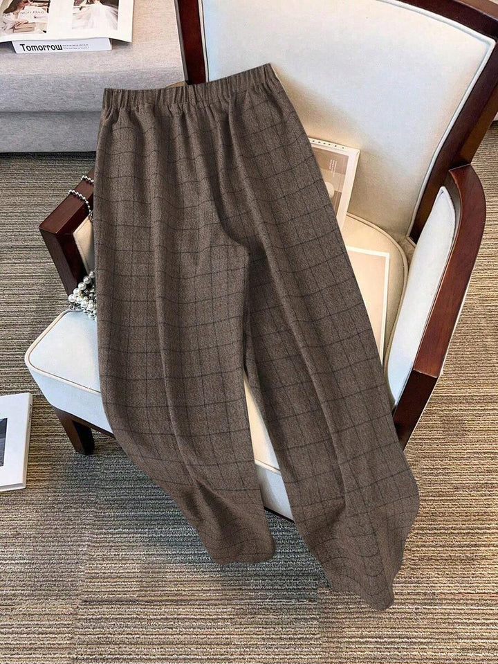 Pantaloni SHEIN, maro