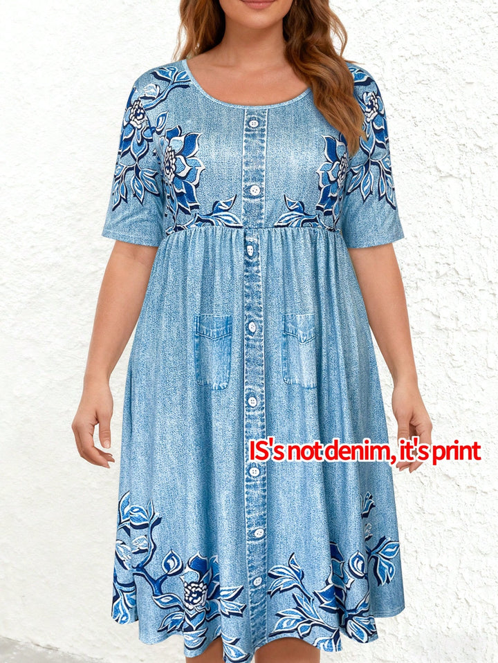 Rochie midi SHEIN, albastru