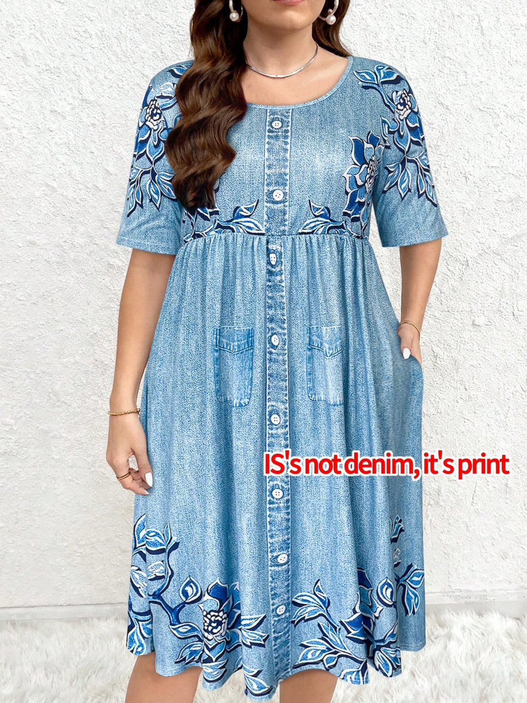 Rochie midi SHEIN, albastru