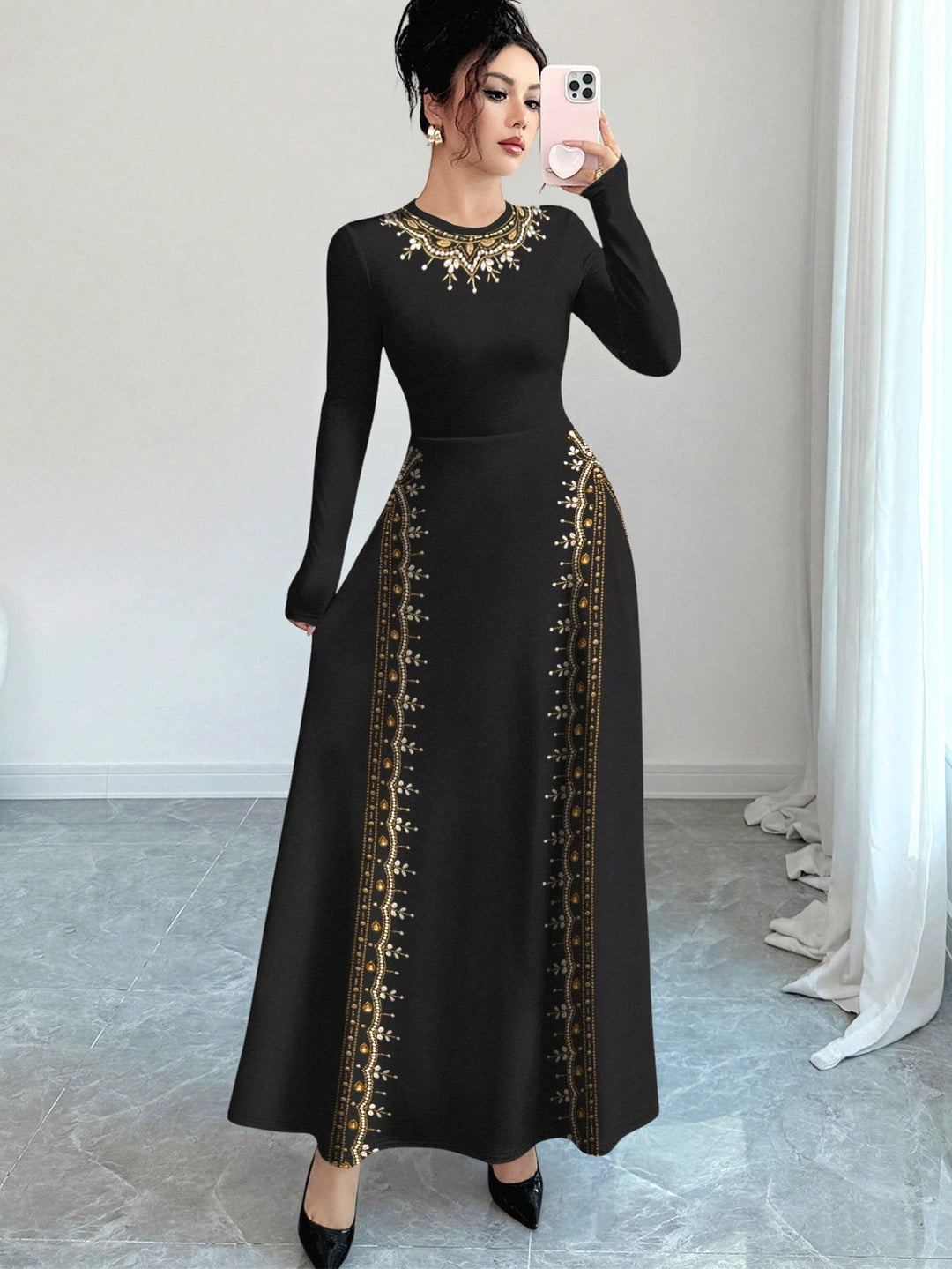 Rochie maxi SHEIN, mix culori
