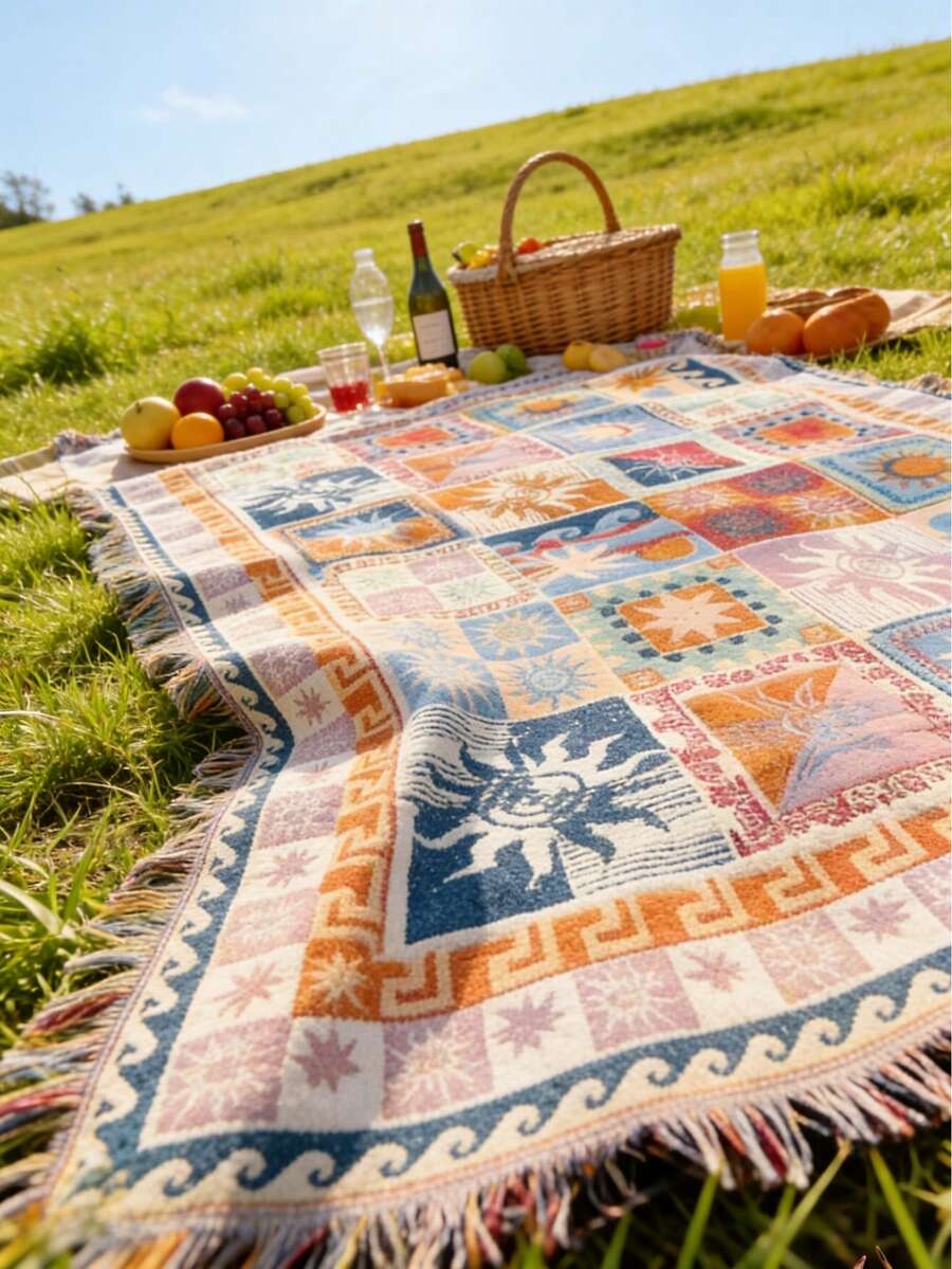 Covor pentru picnic SHEIN, mix culori
