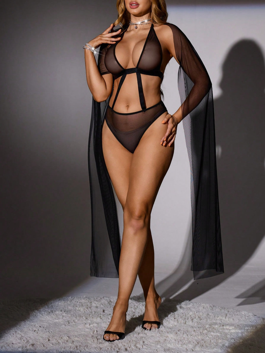 Set de lenjerie SHEIN, negru