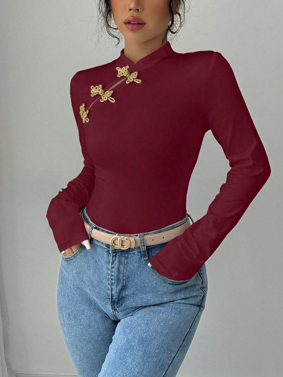Tricou SHEIN, vișiniu
