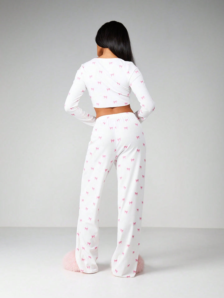 Set pijamale SHEIN, alb