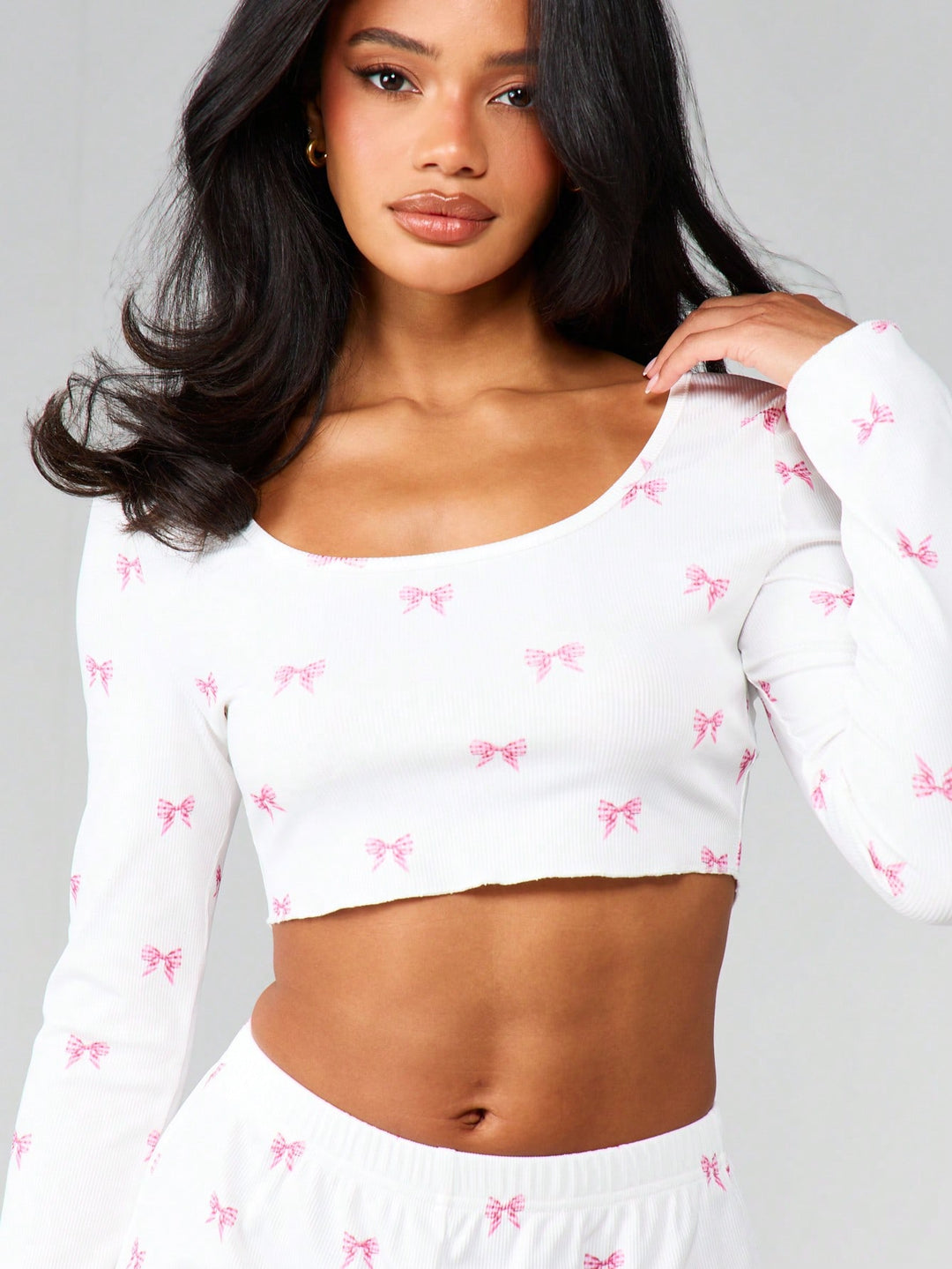 Set pijamale SHEIN, alb
