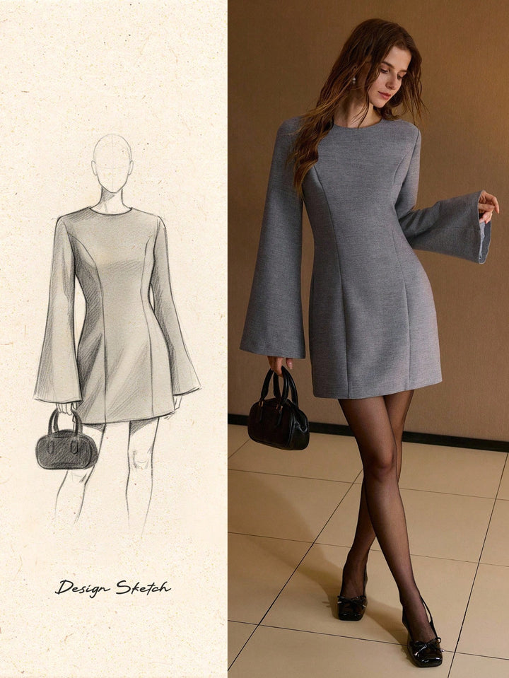 Rochie scurtă SHEIN, gri