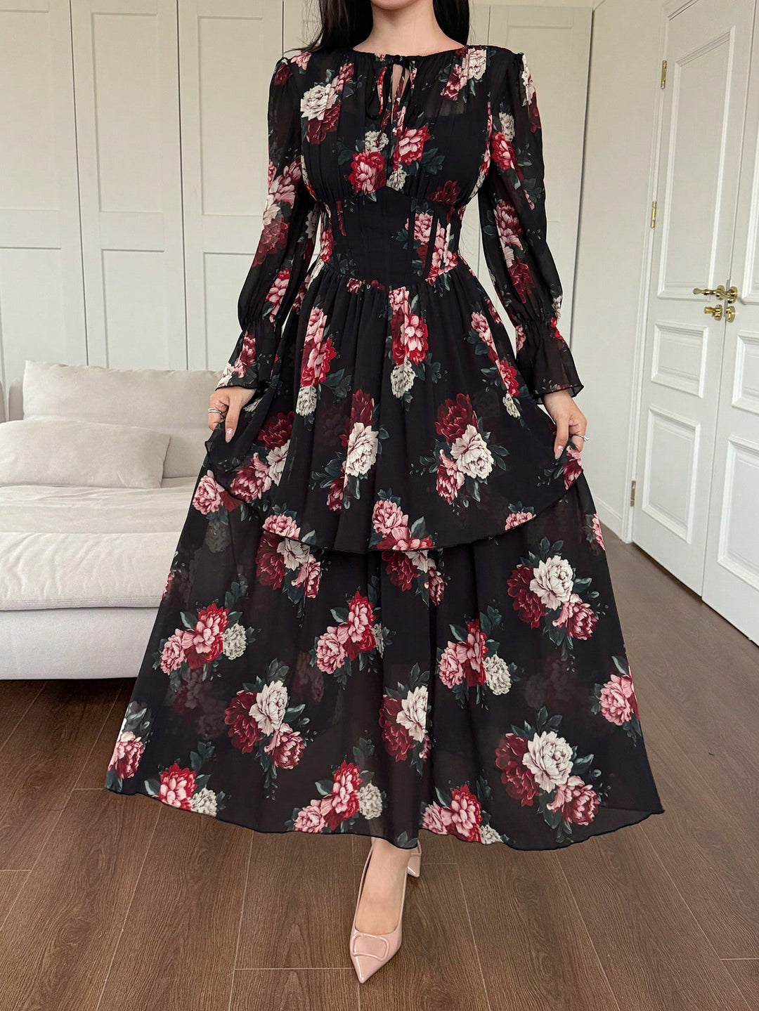 Rochie midi SHEIN, negru