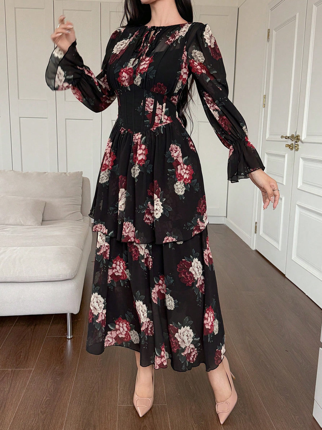 Rochie midi SHEIN, negru