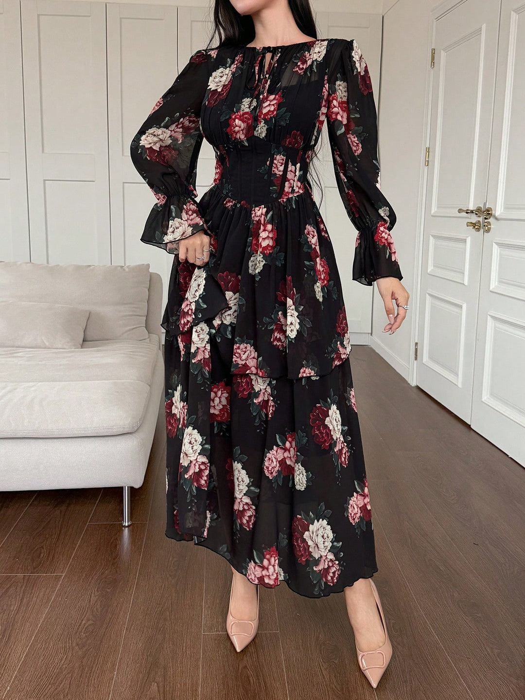 Rochie midi SHEIN, negru