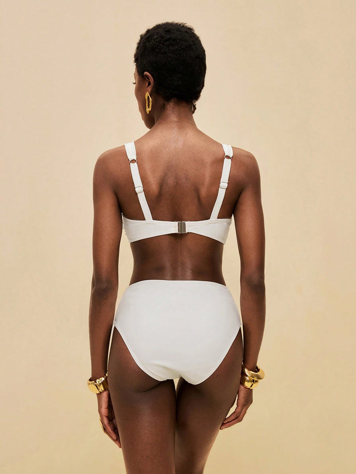 Set bikini SHEIN, alb