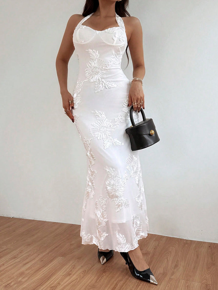 Rochie maxi SHEIN, alb