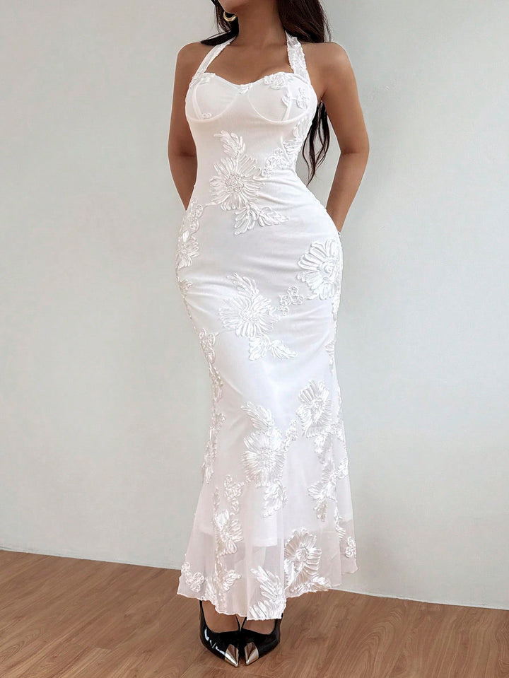 Rochie maxi SHEIN, alb