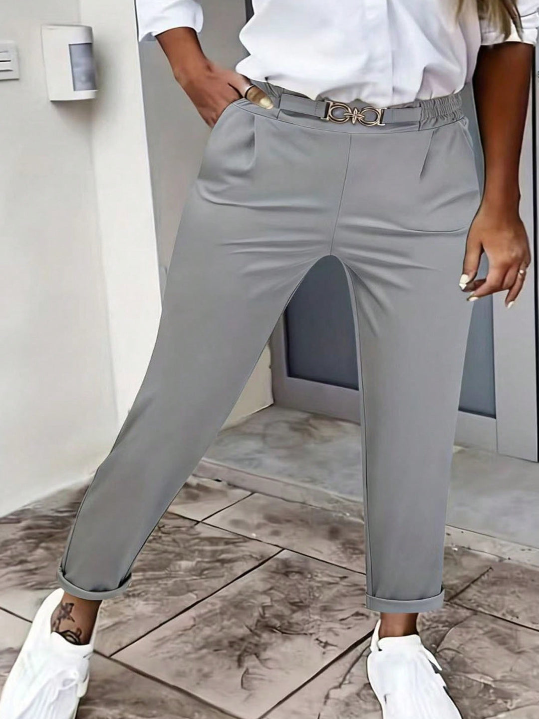Pantaloni SHEIN, gri