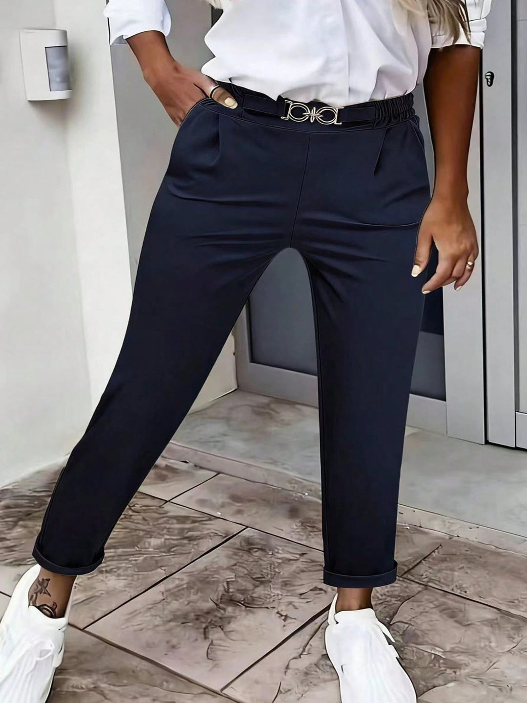 Pantaloni SHEIN, albastru