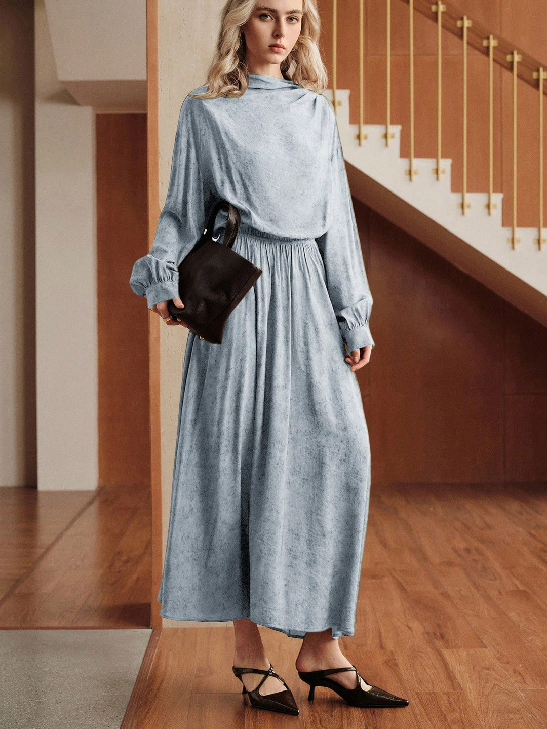Rochie maxi SHEIN, albastru