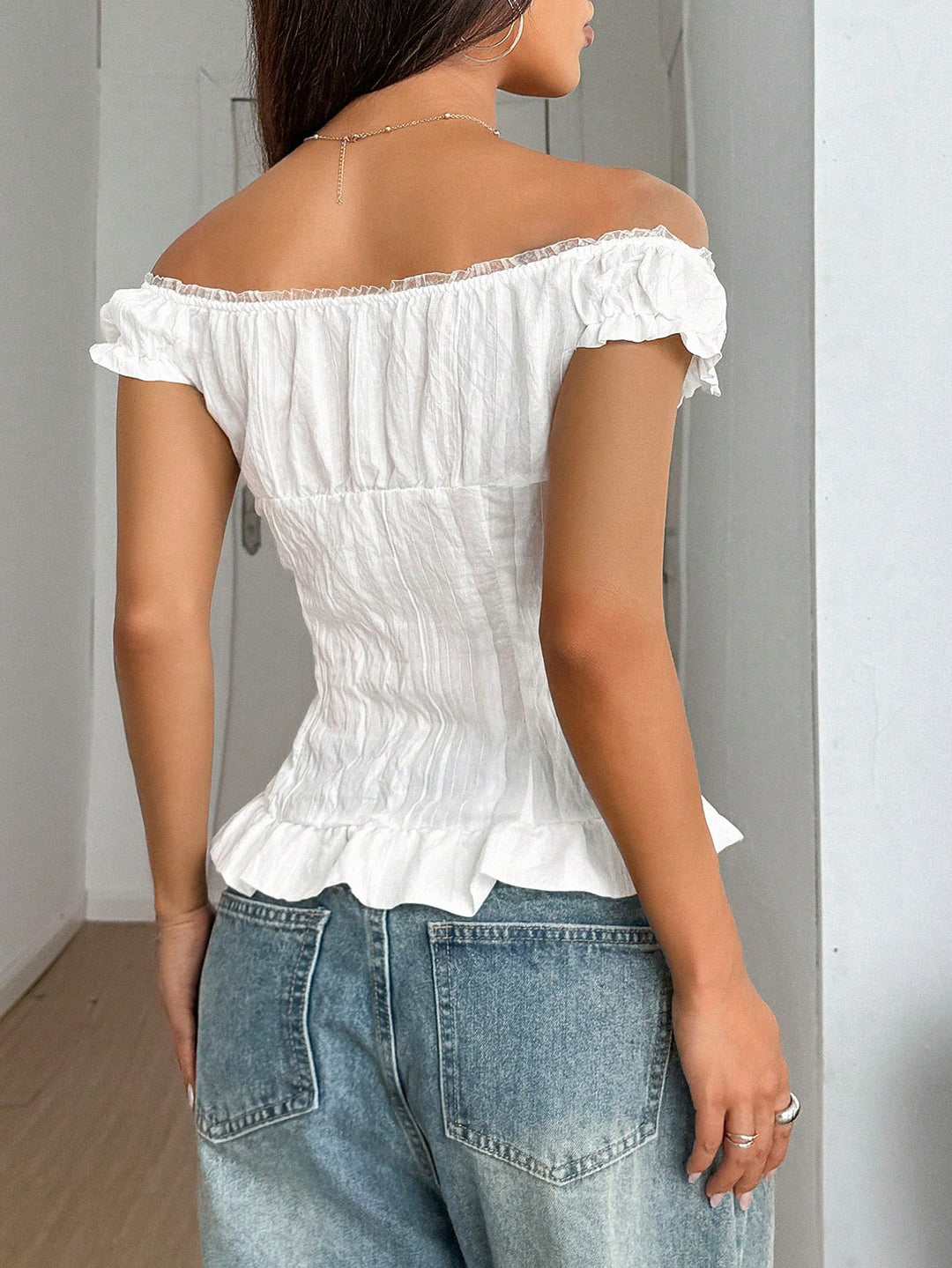 Top SHEIN, alb