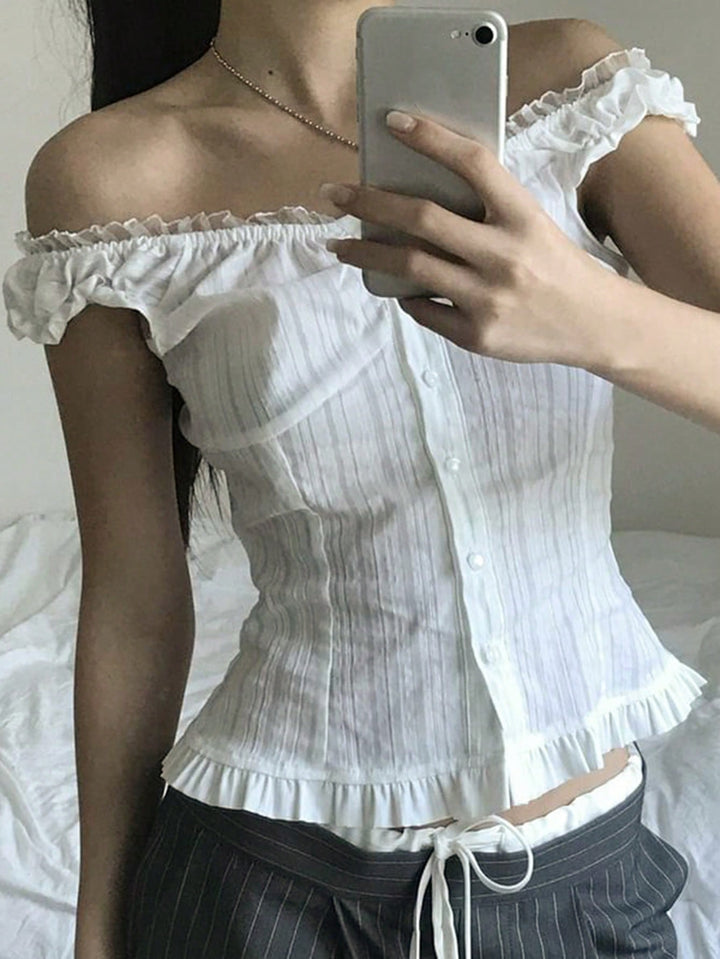 Top SHEIN, alb