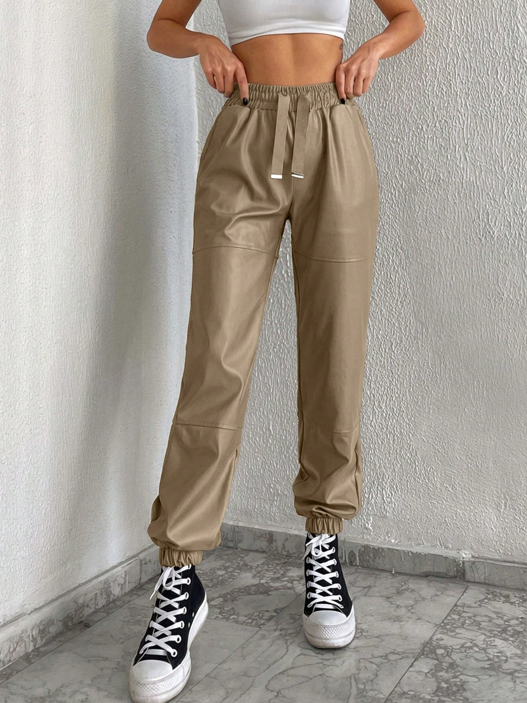 Pantaloni SHEIN, maro