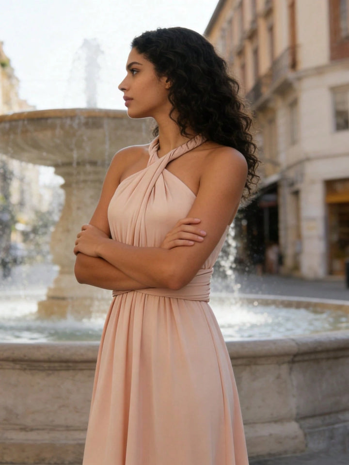 Rochie maxi SHEIN, bej