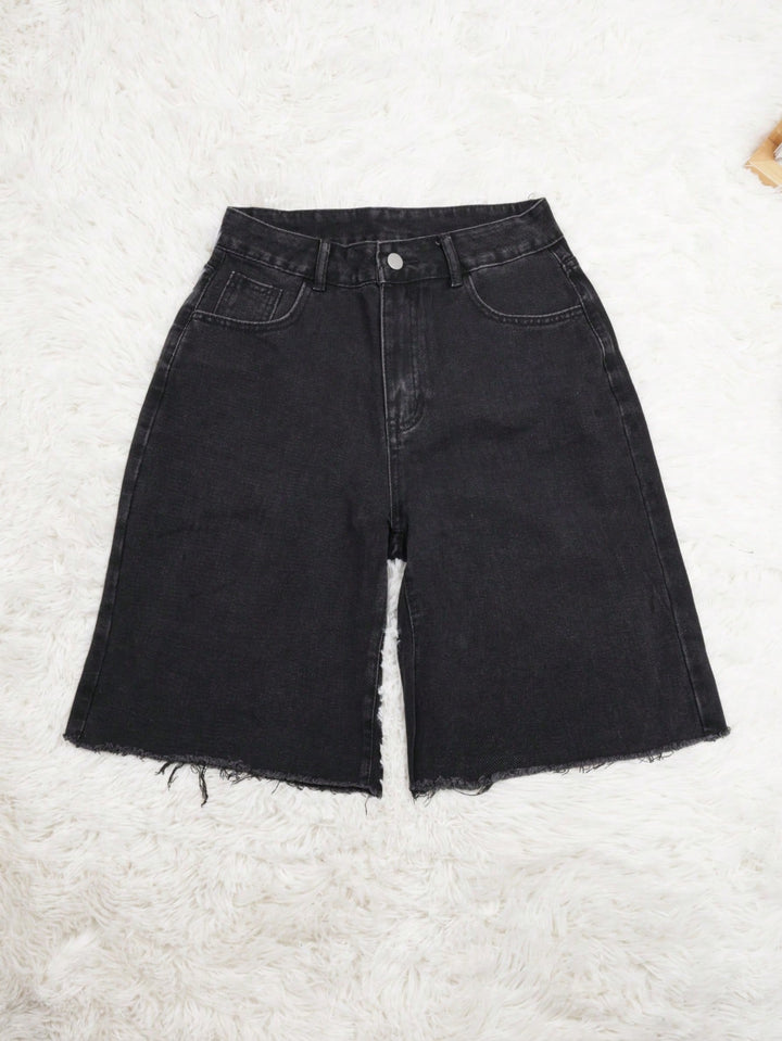 Pantaloni scurți SHEIN, negru
