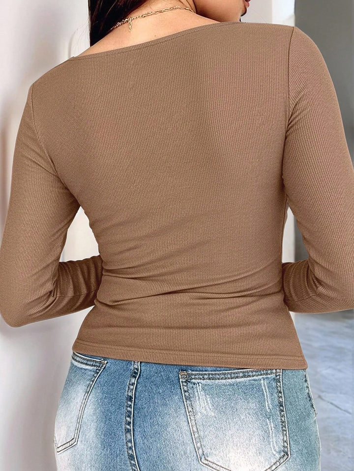 Top SHEIN, kaki