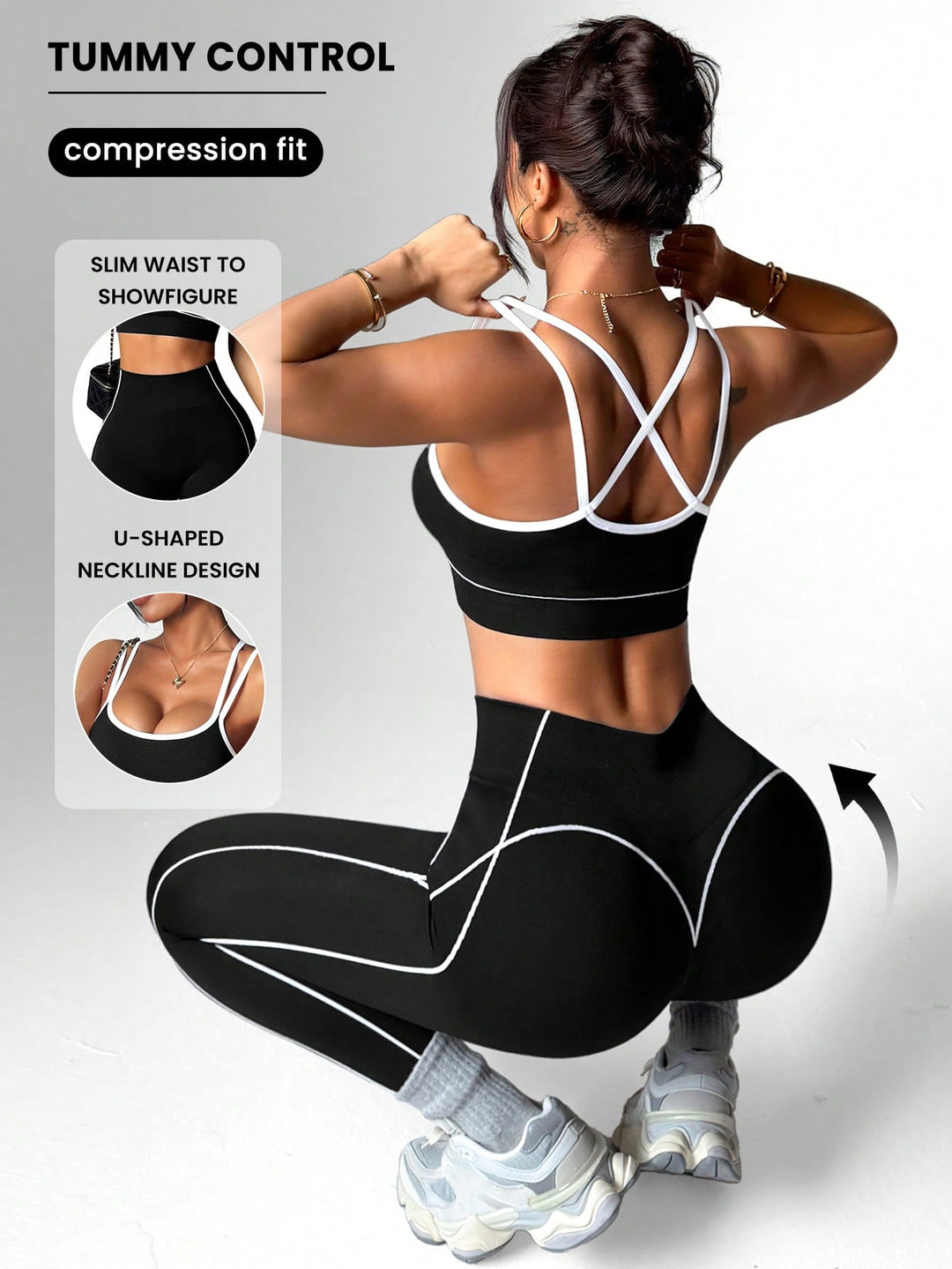 Compleu sport SHEIN, negru
