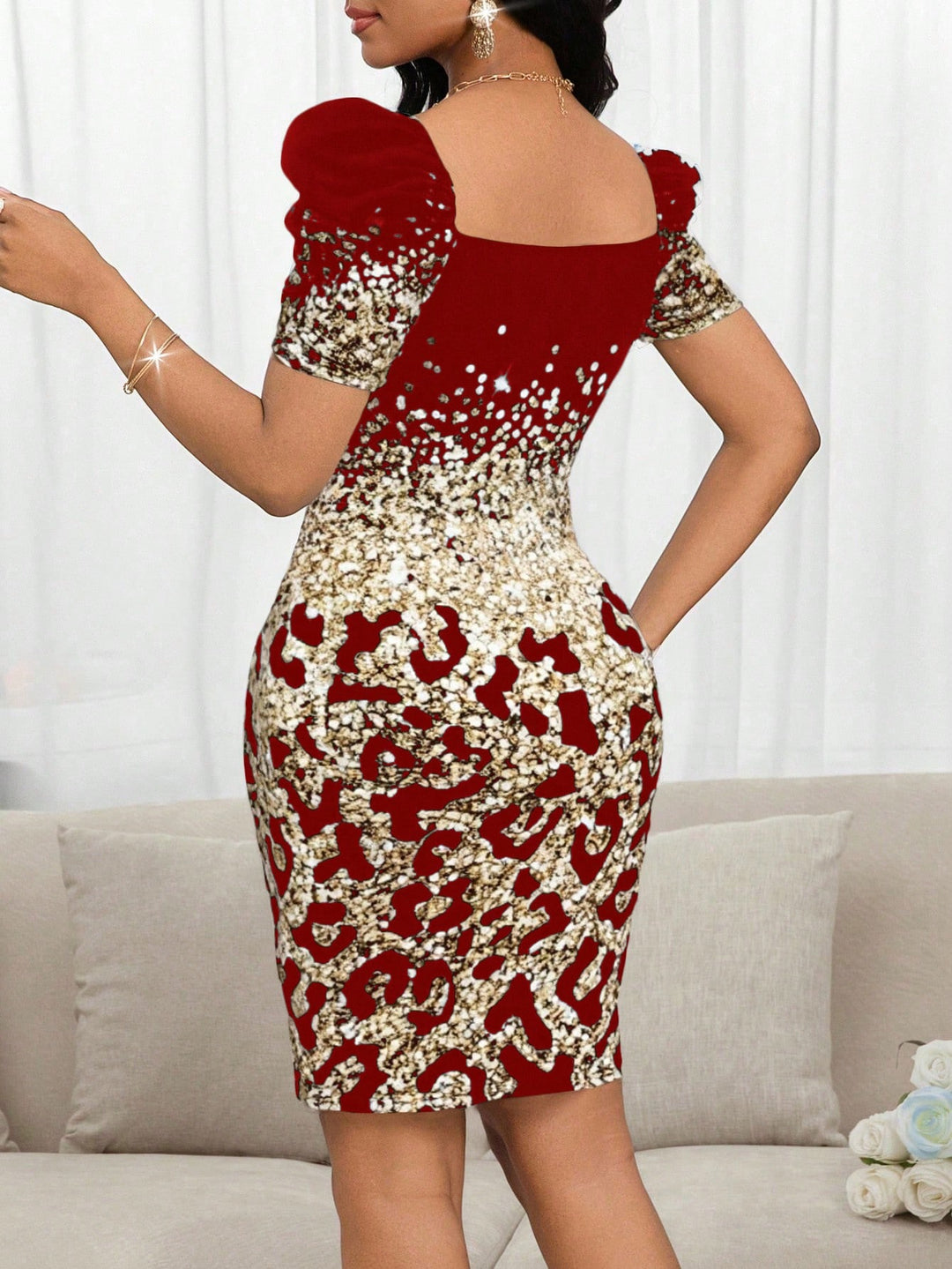 Rochie midi SHEIN, roșu