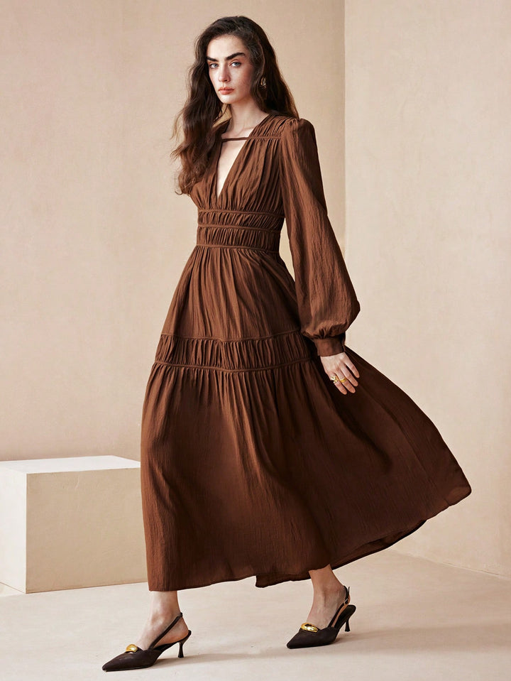 Rochie maxi SHEIN, maro