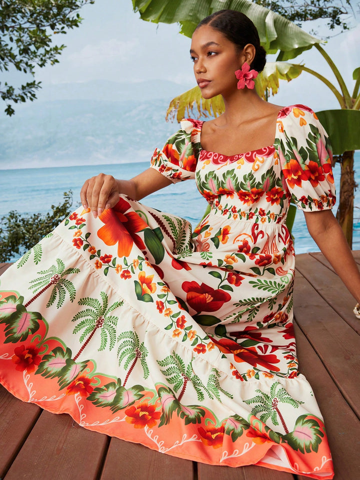 Rochie maxi SHEIN, mix culori