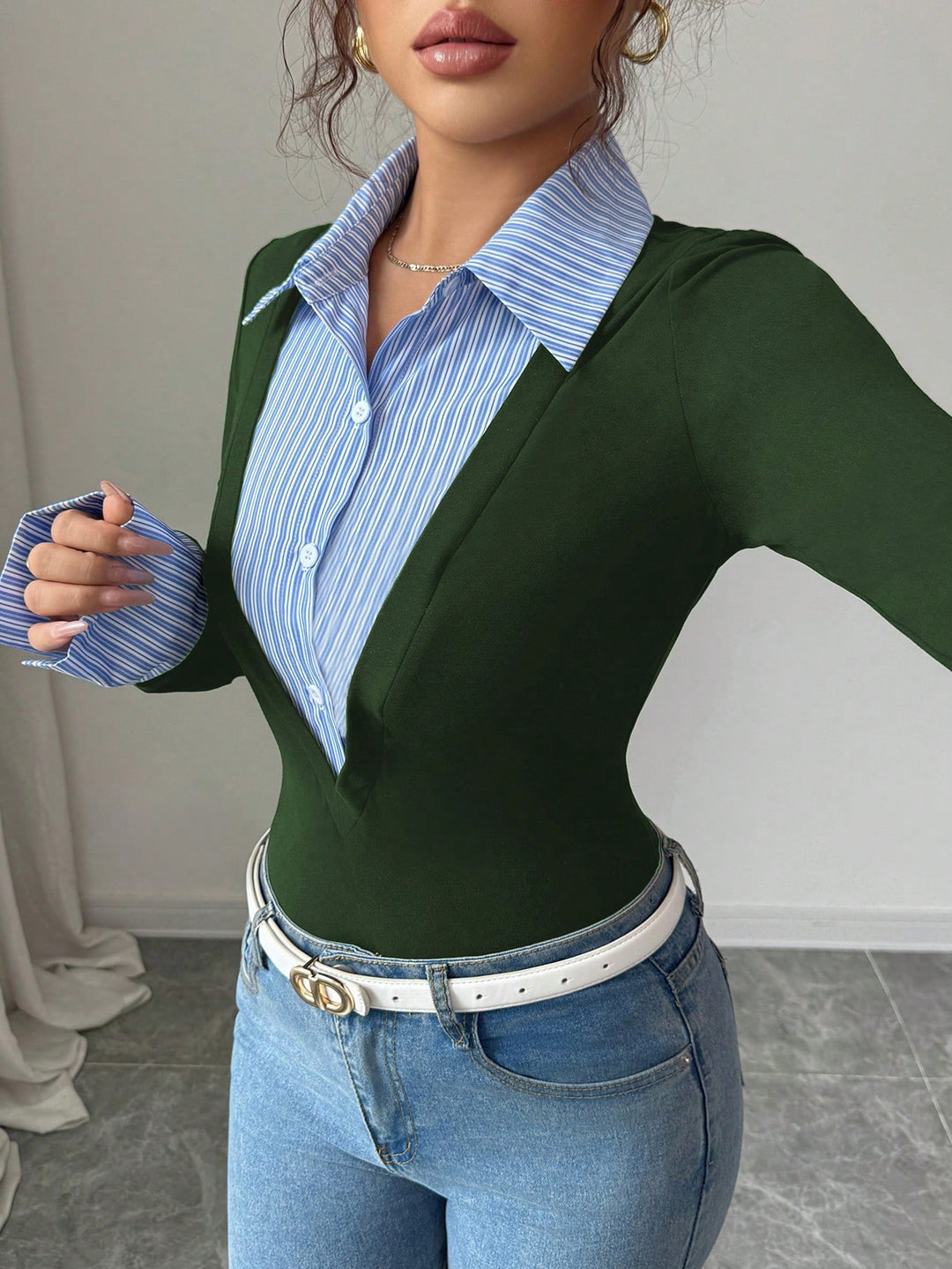 Top SHEIN, verde