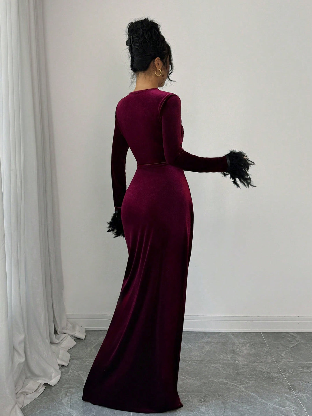 Rochie maxi SHEIN, vișiniu