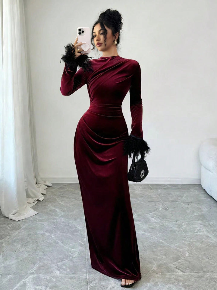 Rochie maxi SHEIN, vișiniu