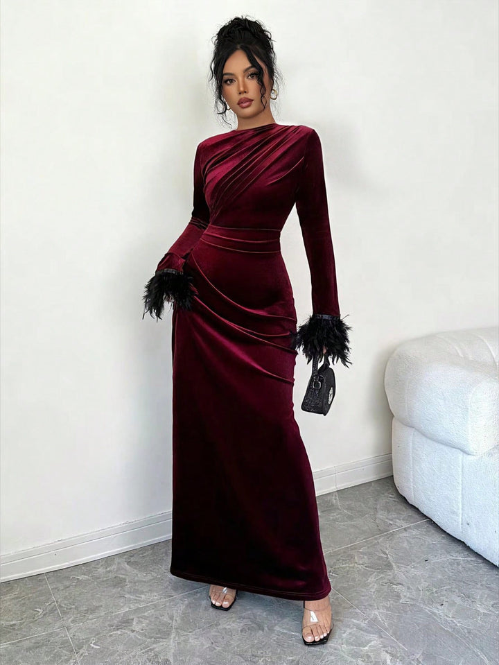Rochie maxi SHEIN, vișiniu