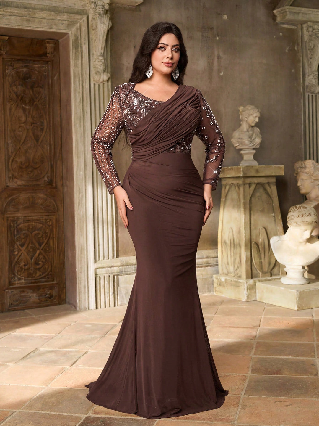 Rochie SHEIN, maro